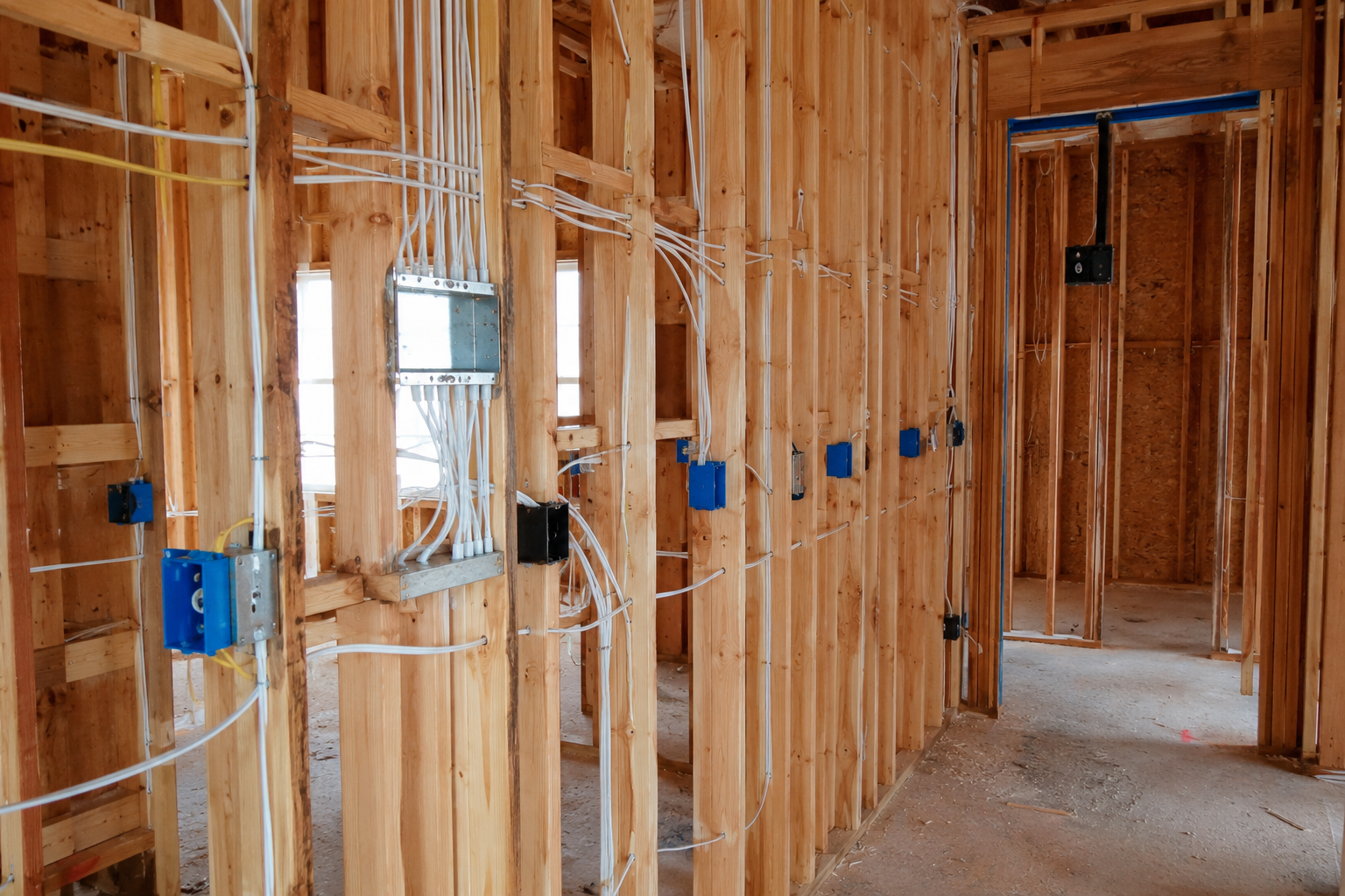 New construction electrical system wiring