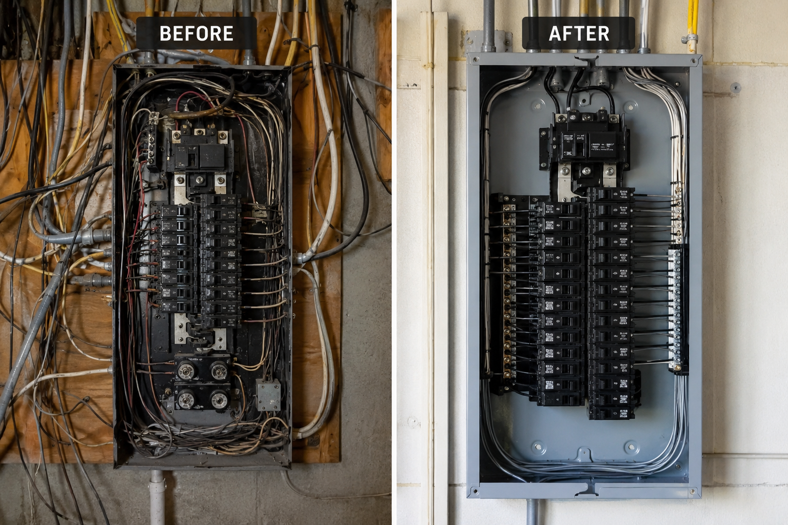 Panel upgrade and electrical renovation