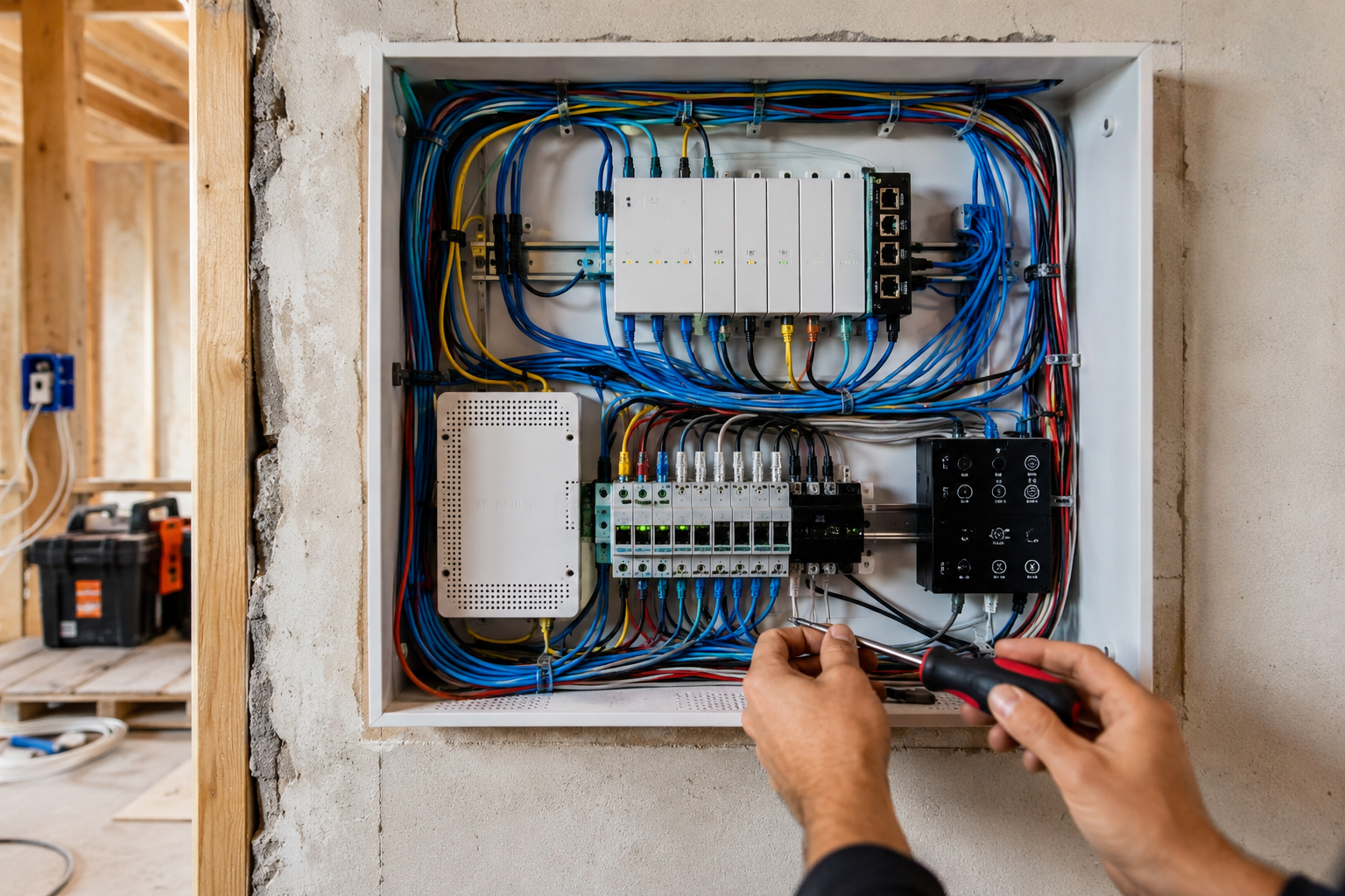 Smart home wiring installation